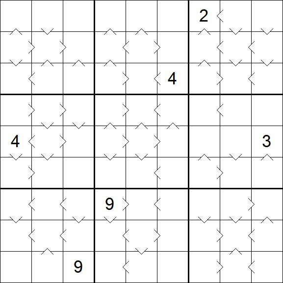 Greater Than Sudoku - Difícil