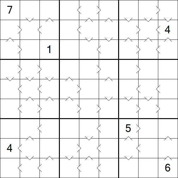 Greater Than Sudoku - Difícil