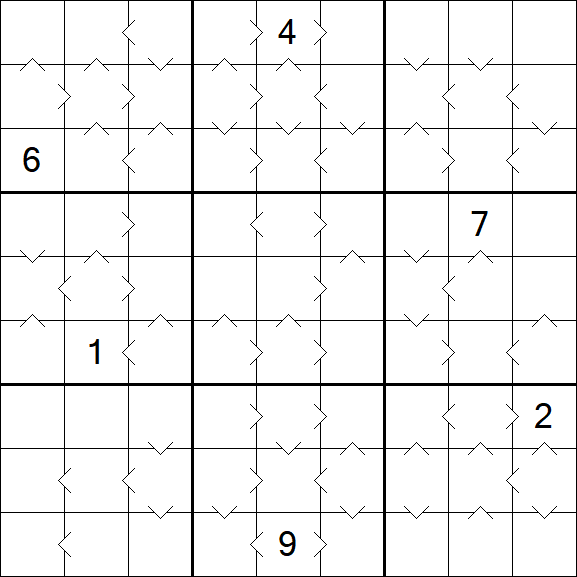 Greater Than Sudoku - Difícil