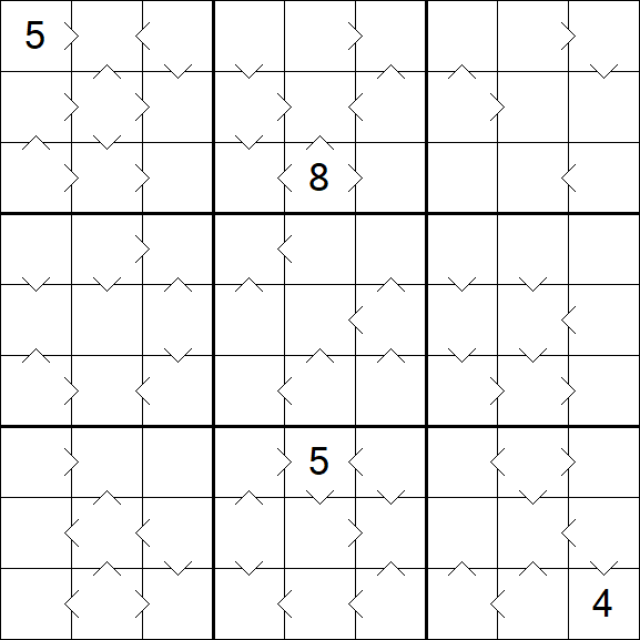 Greater Than Sudoku - Difficile