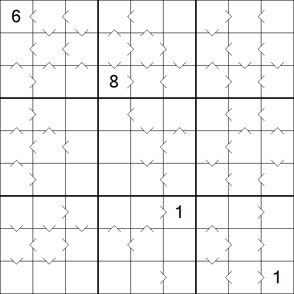 Greater Than Sudoku - Difícil