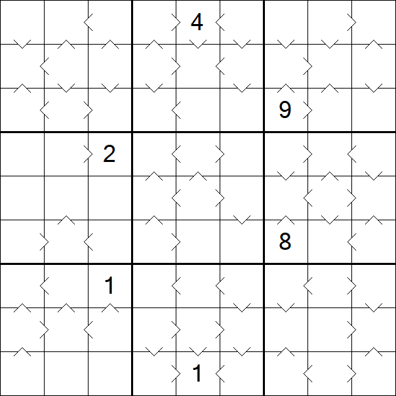 Greater Than Sudoku - Difícil
