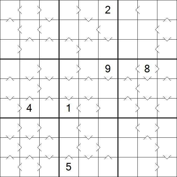 Greater Than Sudoku - Difícil