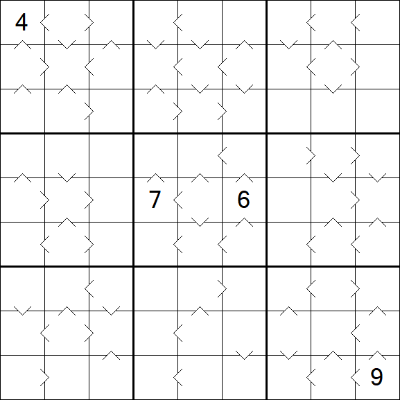 Greater Than Sudoku - Difícil