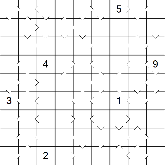 Greater Than Sudoku - Difícil
