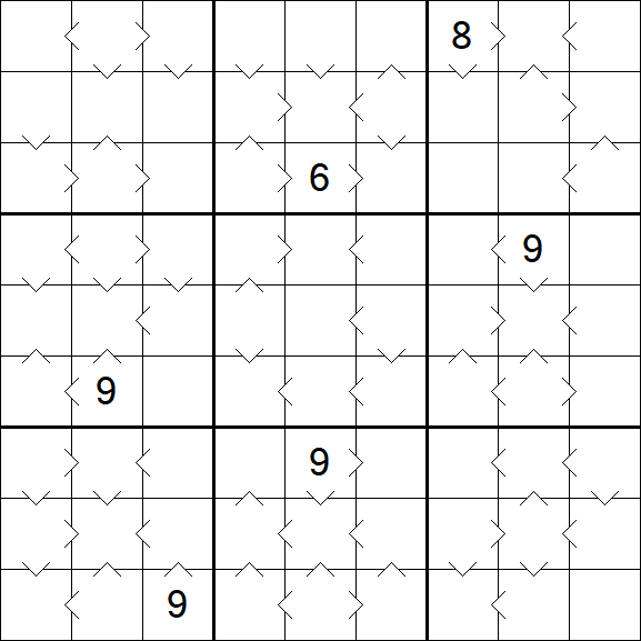 Greater Than Sudoku - Difícil