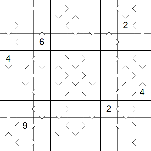 Greater Than Sudoku - Difícil