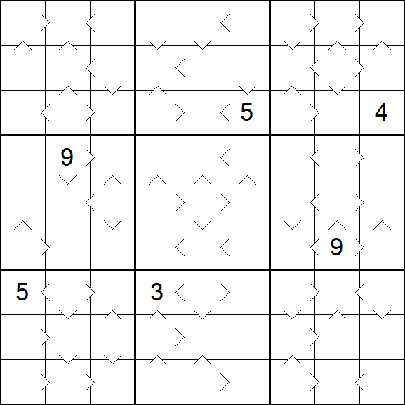 Greater Than Sudoku - Difícil
