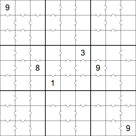 Greater Than Sudoku - Difícil