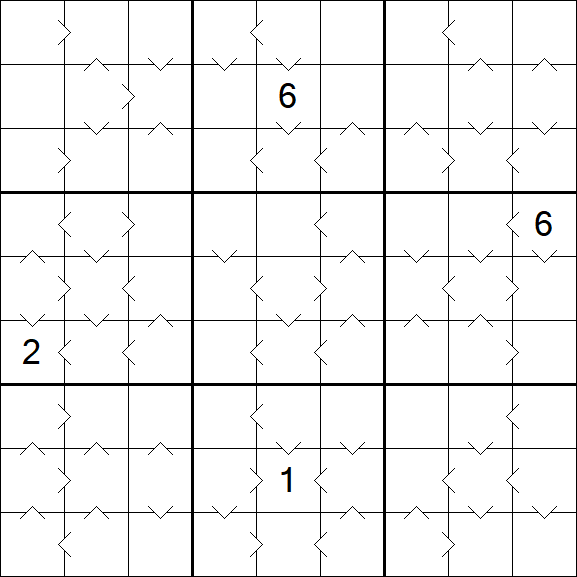 Greater Than Sudoku - Difícil
