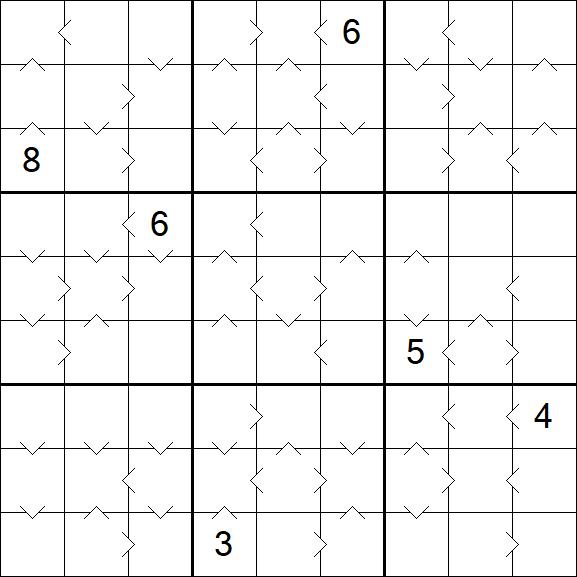 Greater Than Sudoku - Difícil