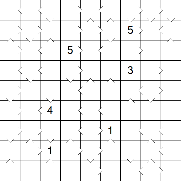 Greater Than Sudoku - Difícil