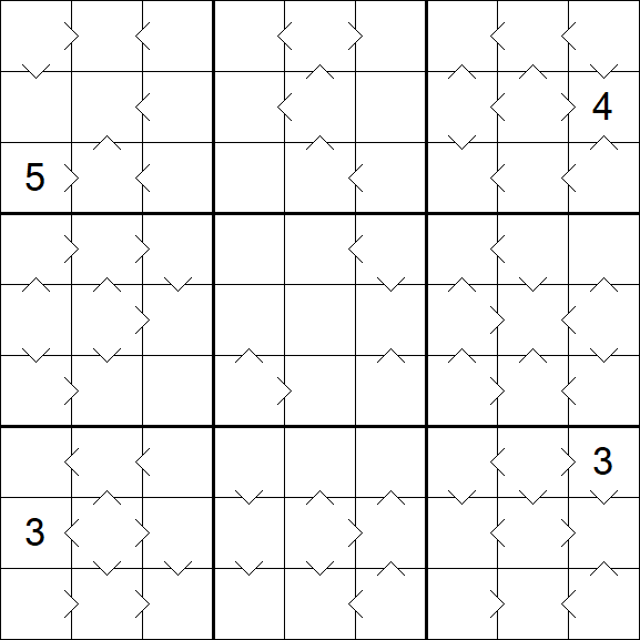 Greater Than Sudoku - Difícil