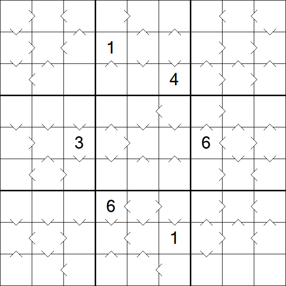 Greater Than Sudoku - Hard
