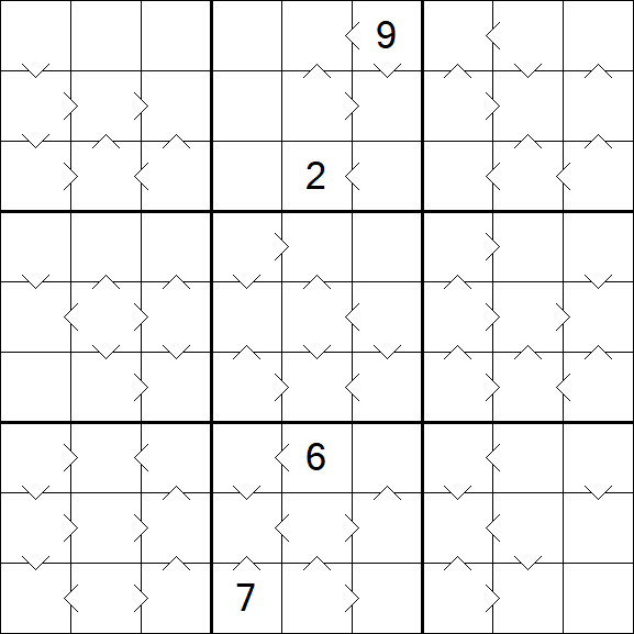Greater Than Sudoku - Hard