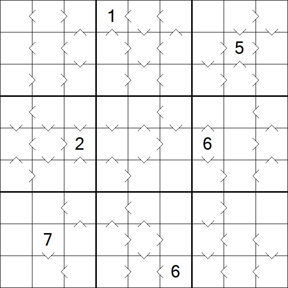 Greater Than Sudoku - Hard