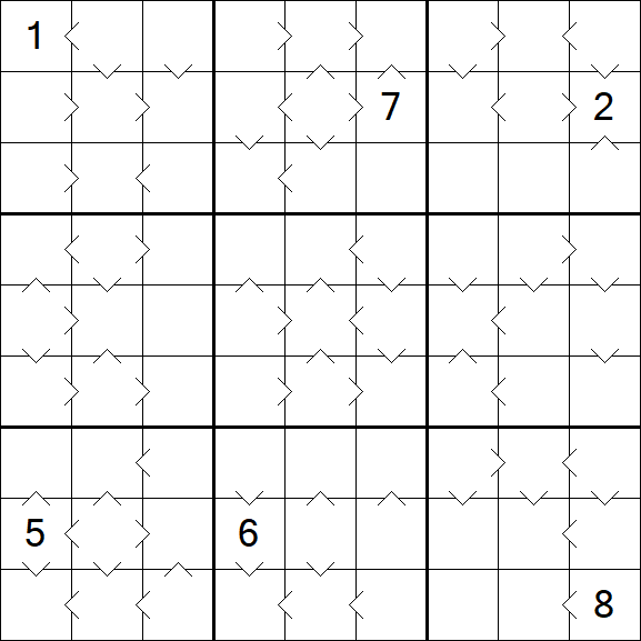 Greater Than Sudoku - Hard
