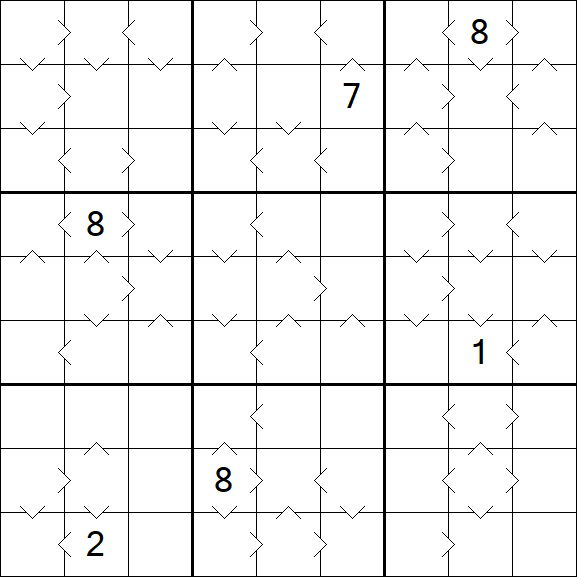 Greater Than Sudoku - Hard