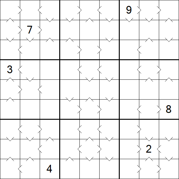 Greater Than Sudoku - Hard