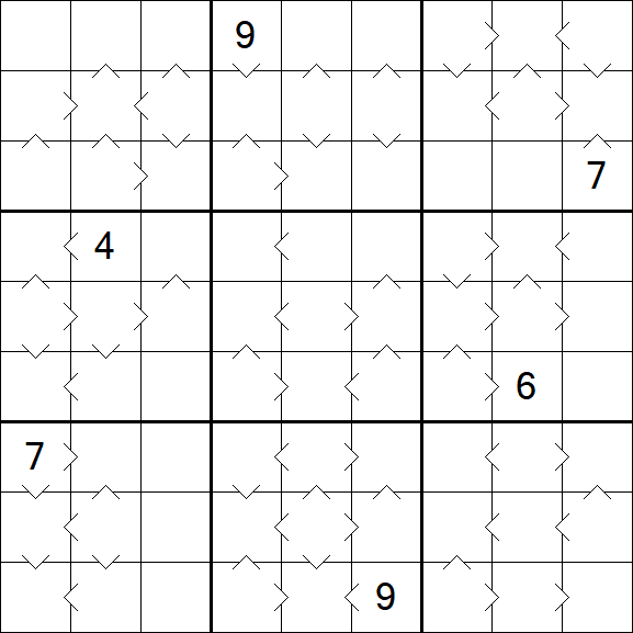 Greater Than Sudoku - Hard