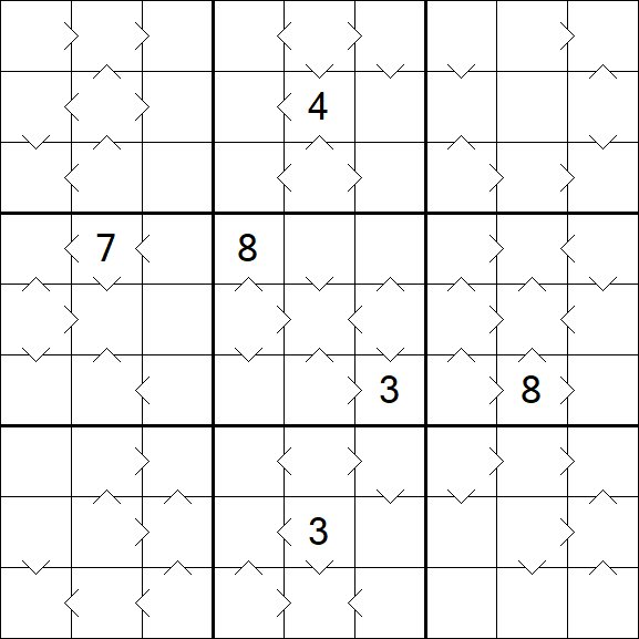 Greater Than Sudoku - Hard
