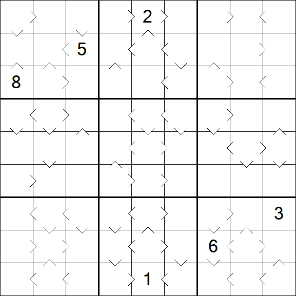 Greater Than Sudoku - Hard