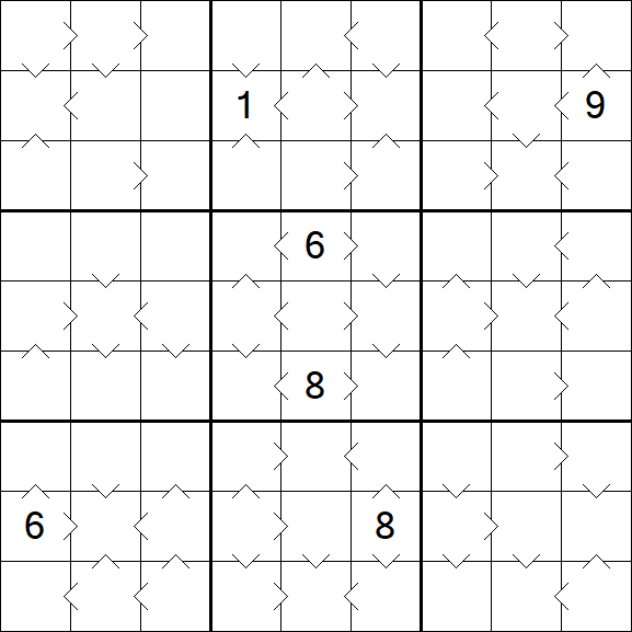 Greater Than Sudoku - Hard