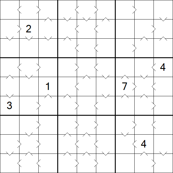Greater Than Sudoku - Hard