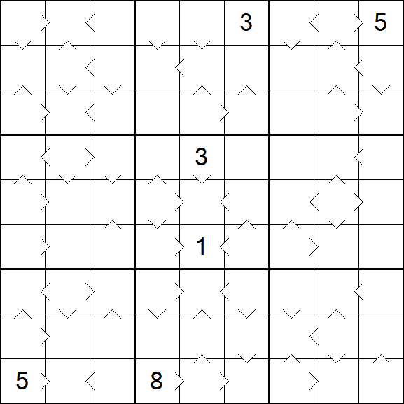 Greater Than Sudoku - Hard