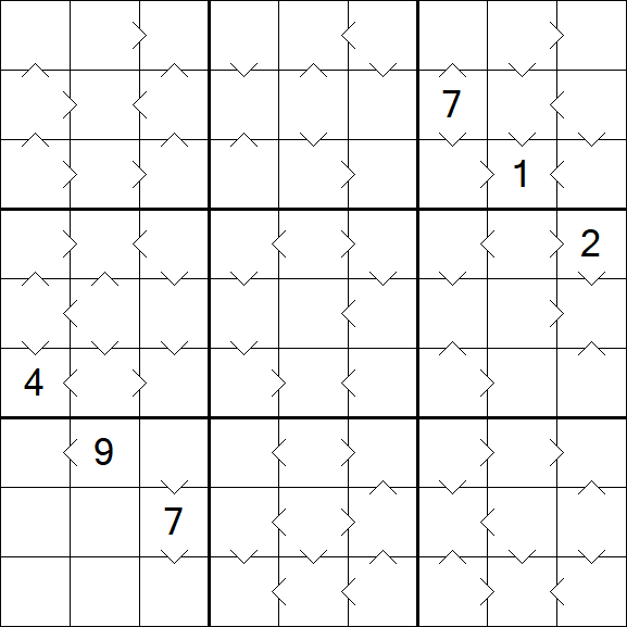 Greater Than Sudoku - Hard
