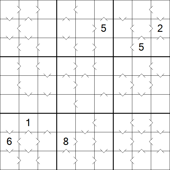 Greater Than Sudoku - Hard