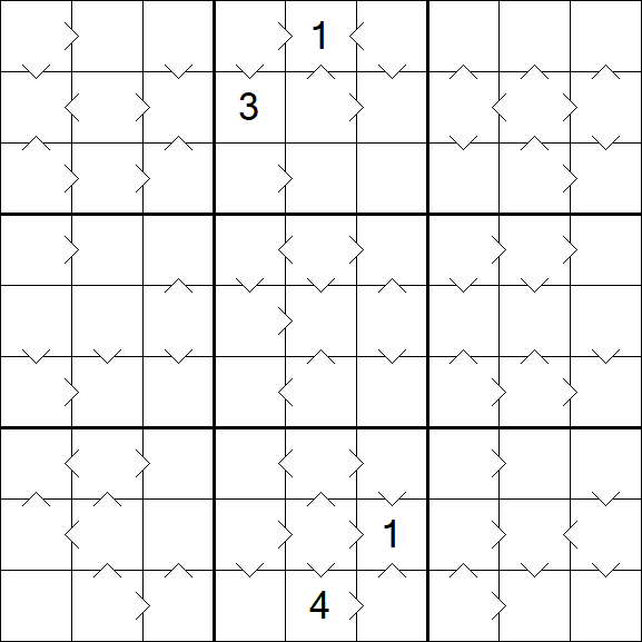 Greater Than Sudoku - Difficile