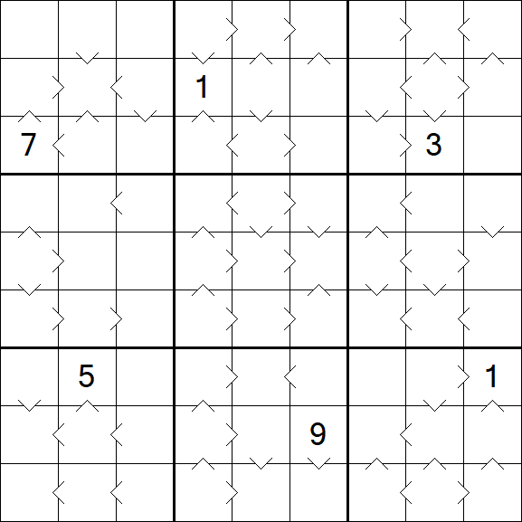 Greater Than Sudoku - Hard