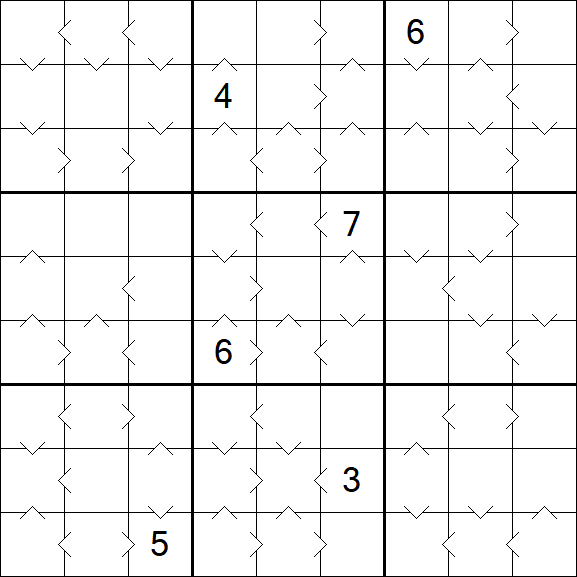Greater Than Sudoku - Hard