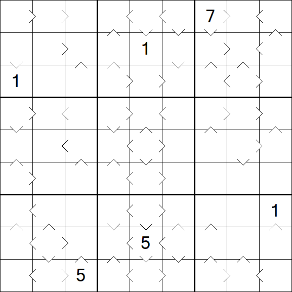 Greater Than Sudoku - Hard
