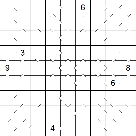 Greater Than Sudoku - Difícil