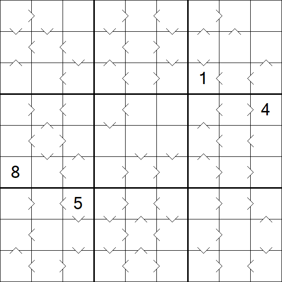 Greater Than Sudoku - Difícil