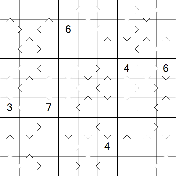 Greater Than Sudoku - Difícil