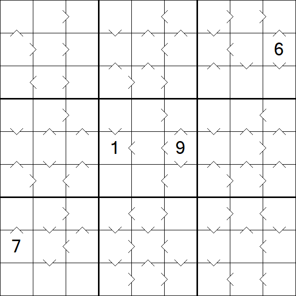 Greater Than Sudoku - Difícil