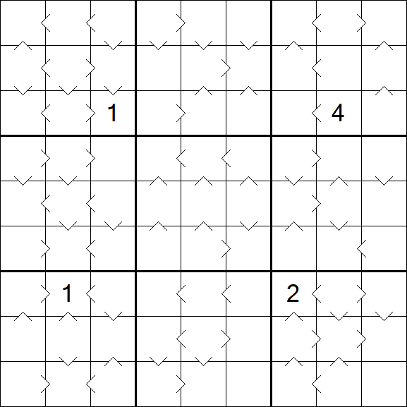 Greater Than Sudoku - Difícil
