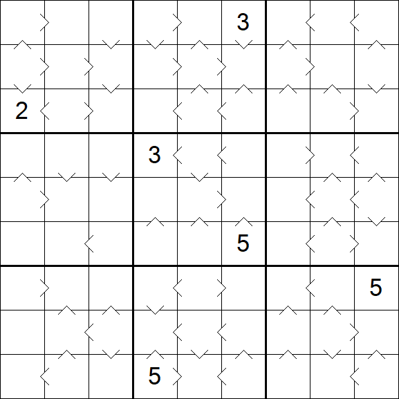 Greater Than Sudoku - Difícil