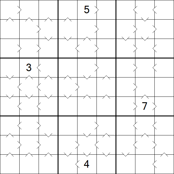 Greater Than Sudoku - Difícil