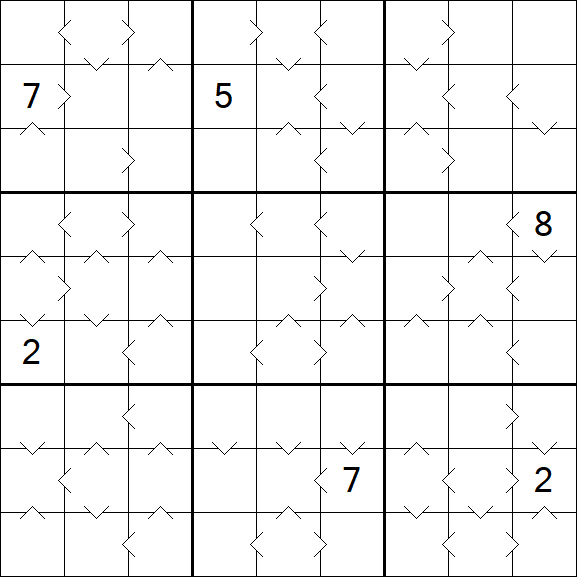 Greater Than Sudoku - Difícil