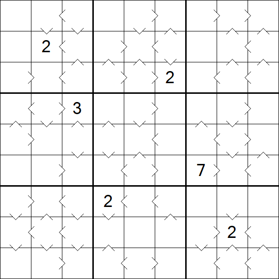 Greater Than Sudoku - Difícil