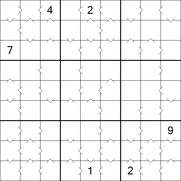 Greater Than Sudoku - Difícil