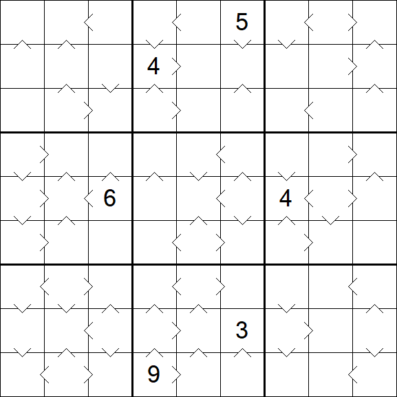 Greater Than Sudoku - Difficile