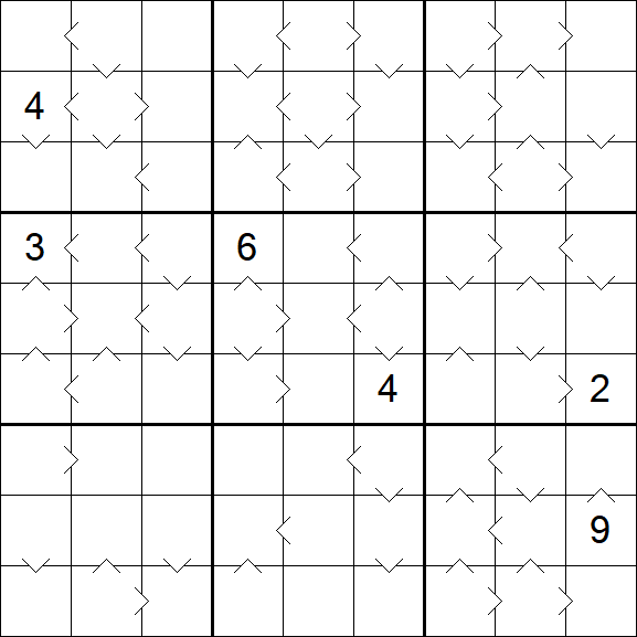 Greater Than Sudoku - Difícil