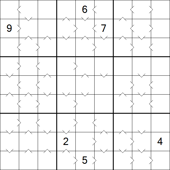 Greater Than Sudoku - Difícil