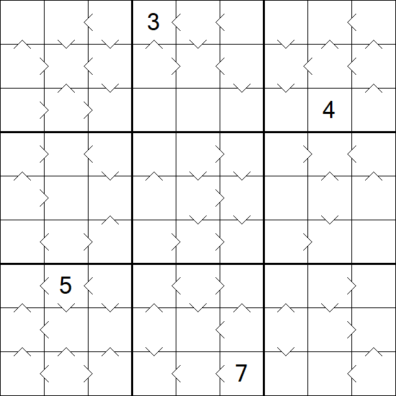 Greater Than Sudoku - Difícil