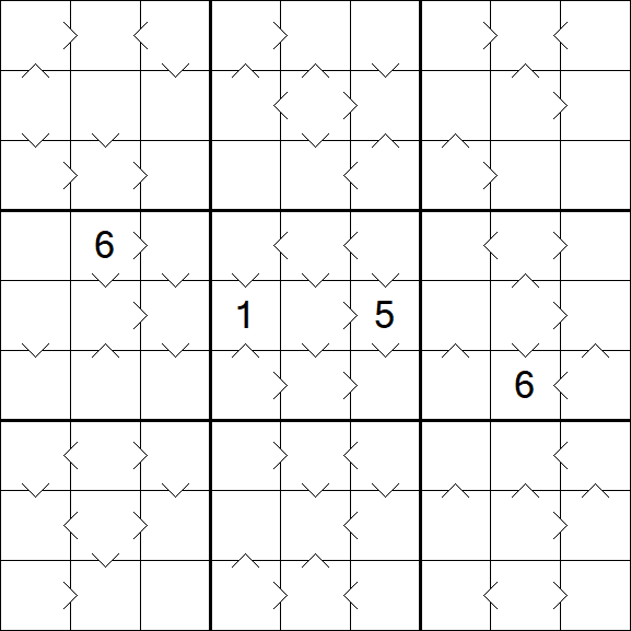 Greater Than Sudoku - Difícil